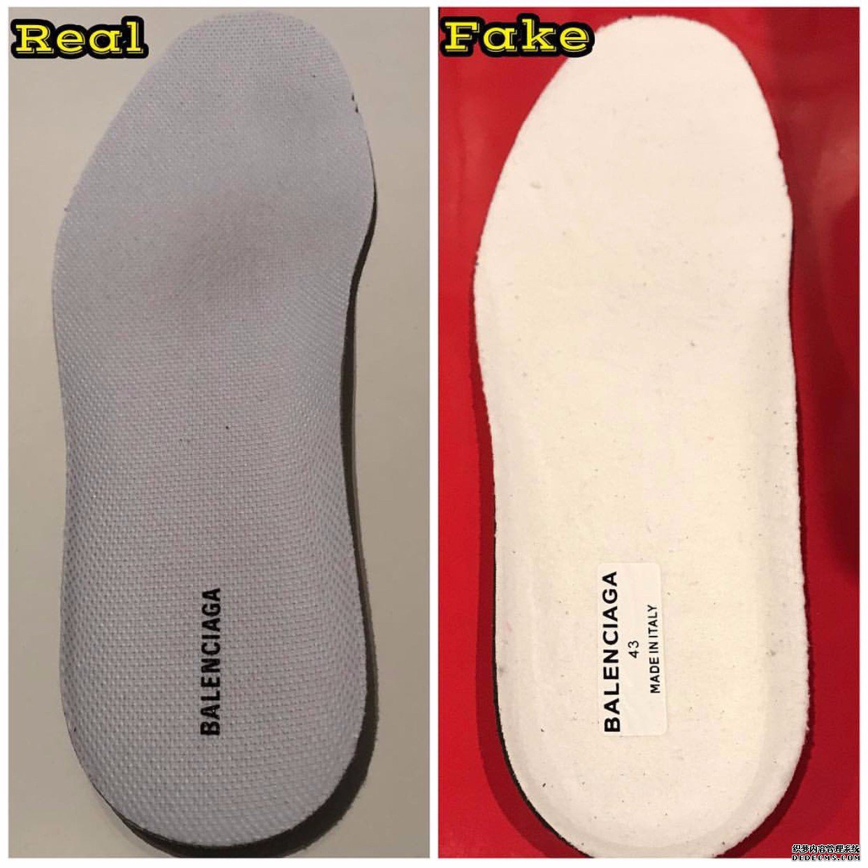 巴黎世家老爹鞋真假對比 Balenciaga Triple-S鑒定方法 巴黎世家老爹鞋真假對比 Balenciaga Triple-S鑒定方法