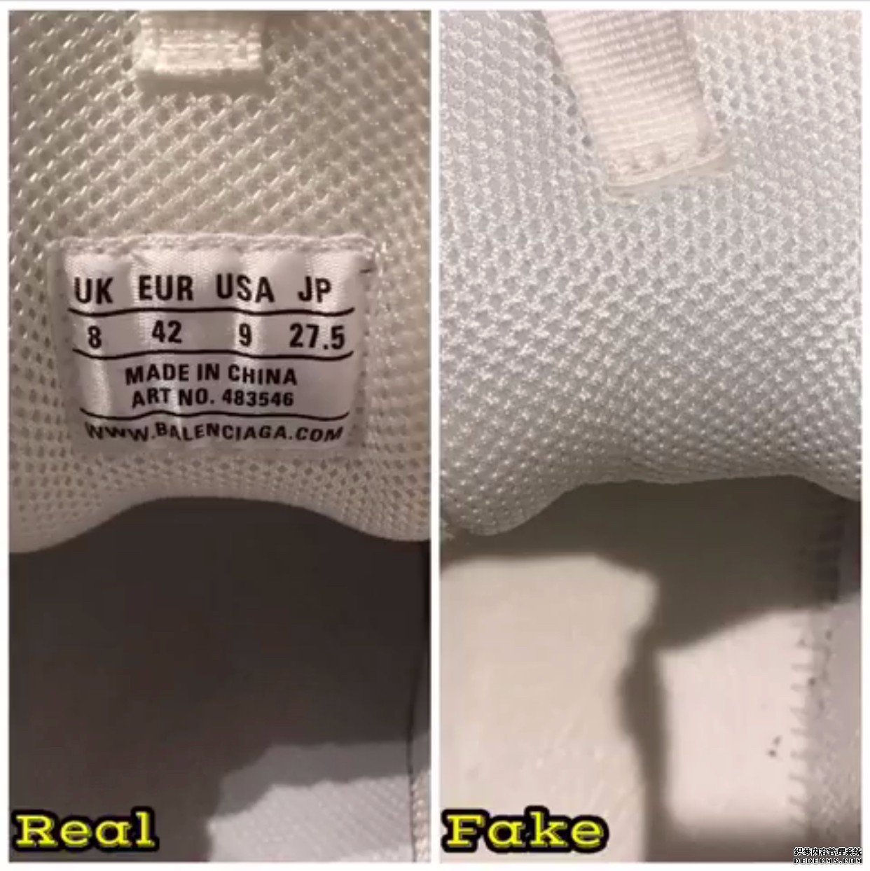 巴黎世家老爹鞋真假對比 Balenciaga Triple-S鑒定方法 巴黎世家老爹鞋真假對比 Balenciaga Triple-S鑒定方法