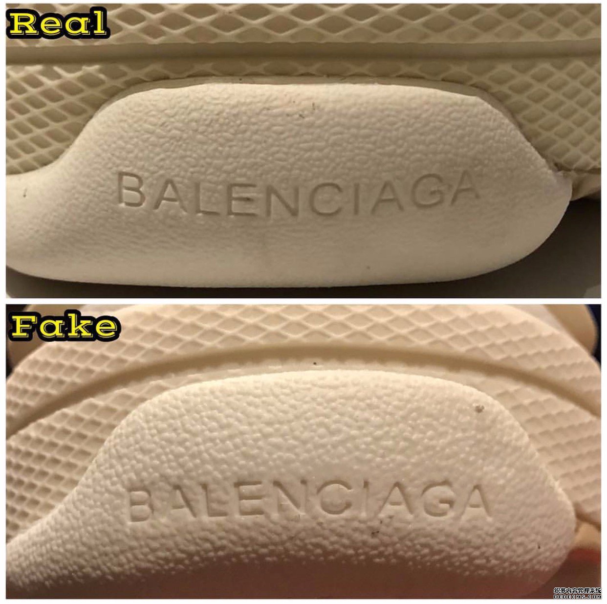 巴黎世家老爹鞋真假對比 Balenciaga Triple-S鑒定方法 巴黎世家老爹鞋真假對比 Balenciaga Triple-S鑒定方法