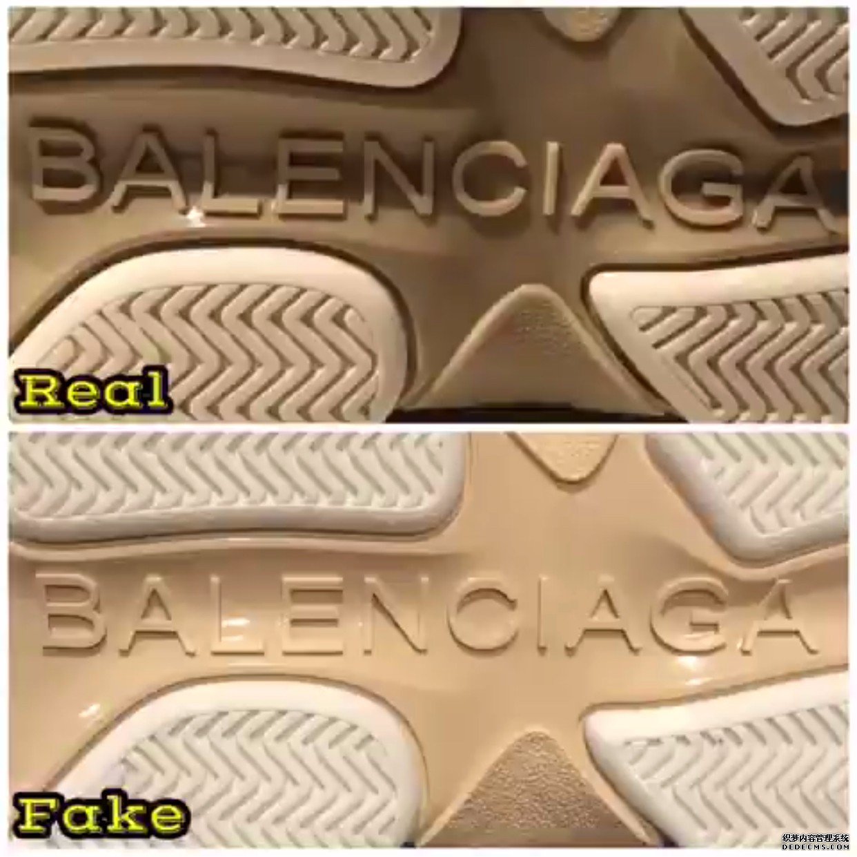 巴黎世家老爹鞋真假對比 Balenciaga Triple-S鑒定方法 巴黎世家老爹鞋真假對比 Balenciaga Triple-S鑒定方法