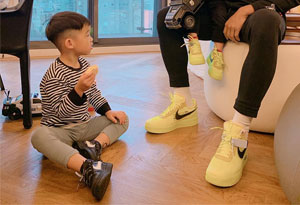 周杰倫、陳建州上腳AF1 x ow聯名親子款 AF1聯名o